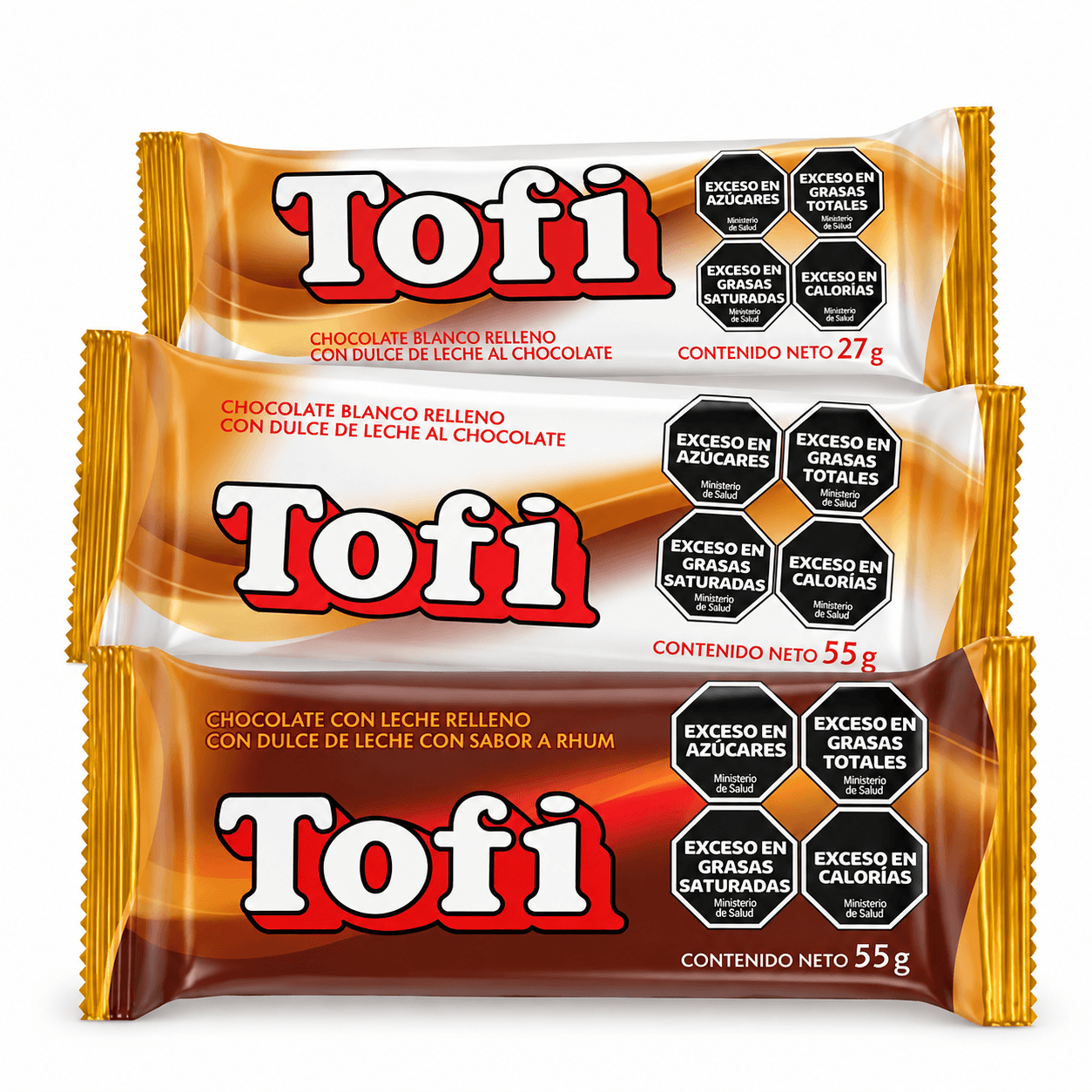 Variedades de chocolate Tofi